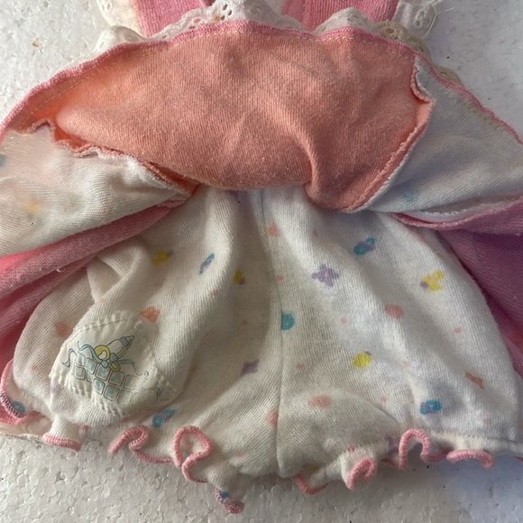 Vintage 1989 ideal rub A dub dolly nursery doll jointed bath time blonde romper - Picture 6 of 10